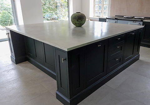 Concrete kitchen worktops and countertops