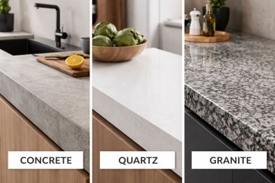 Concrete Worktops vs Quartz vs Granite - What Actually Works in Real Kitchens?